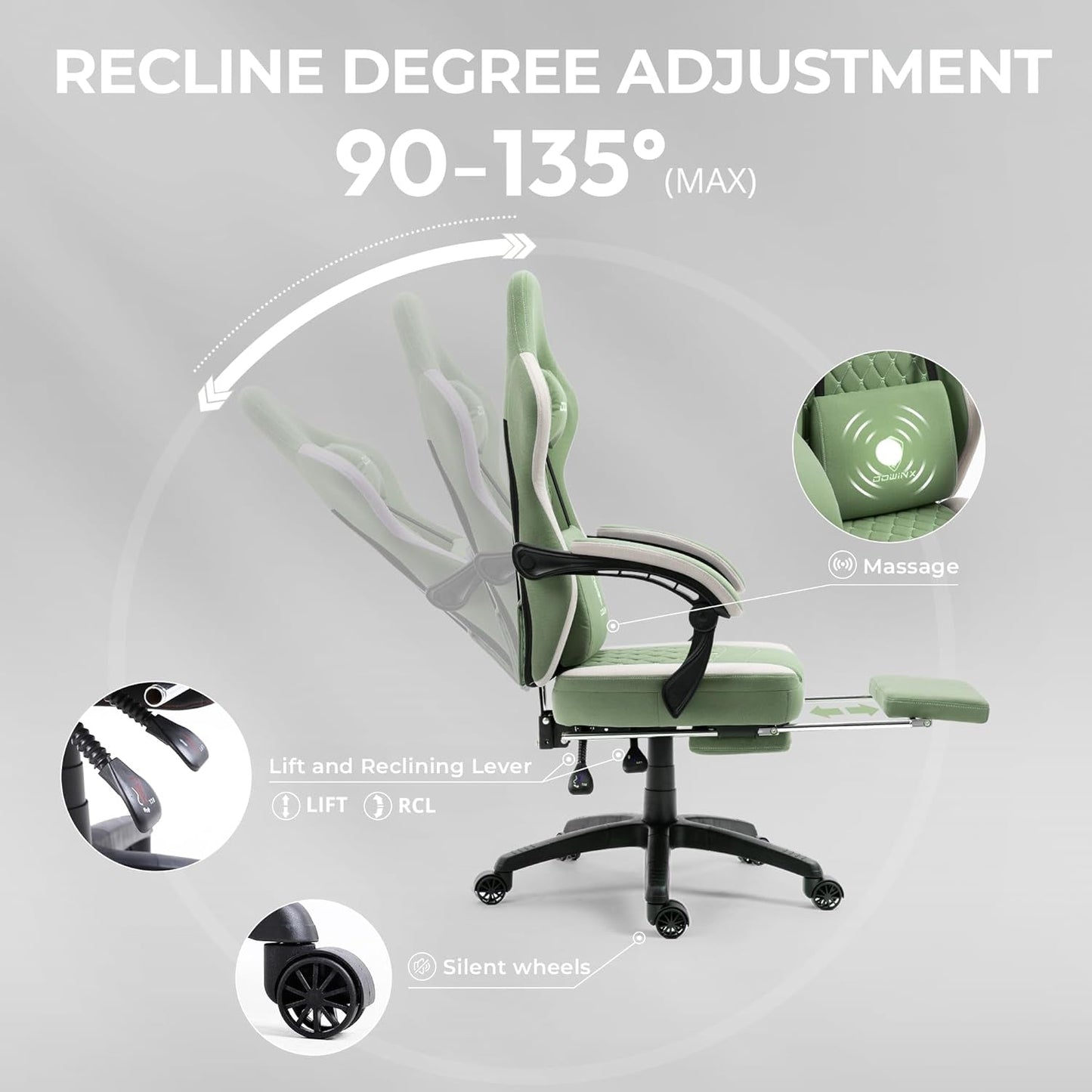 DOWINX Gaming Chair with Pocket Spring
