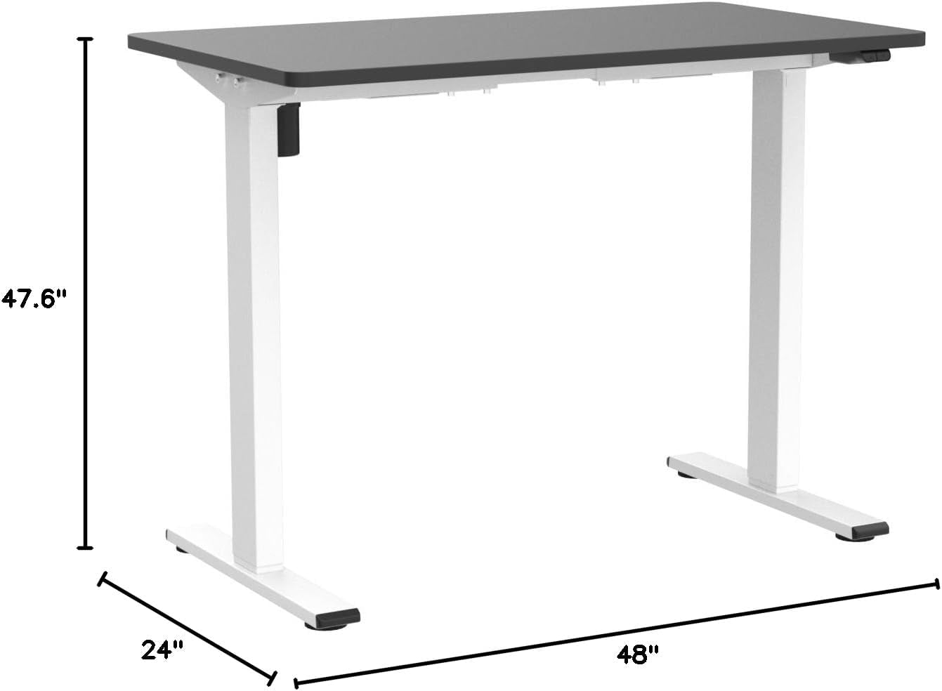 EN1 One Piece Standing Desk, 48 X 24 Inch Desktop Electric Adjustable