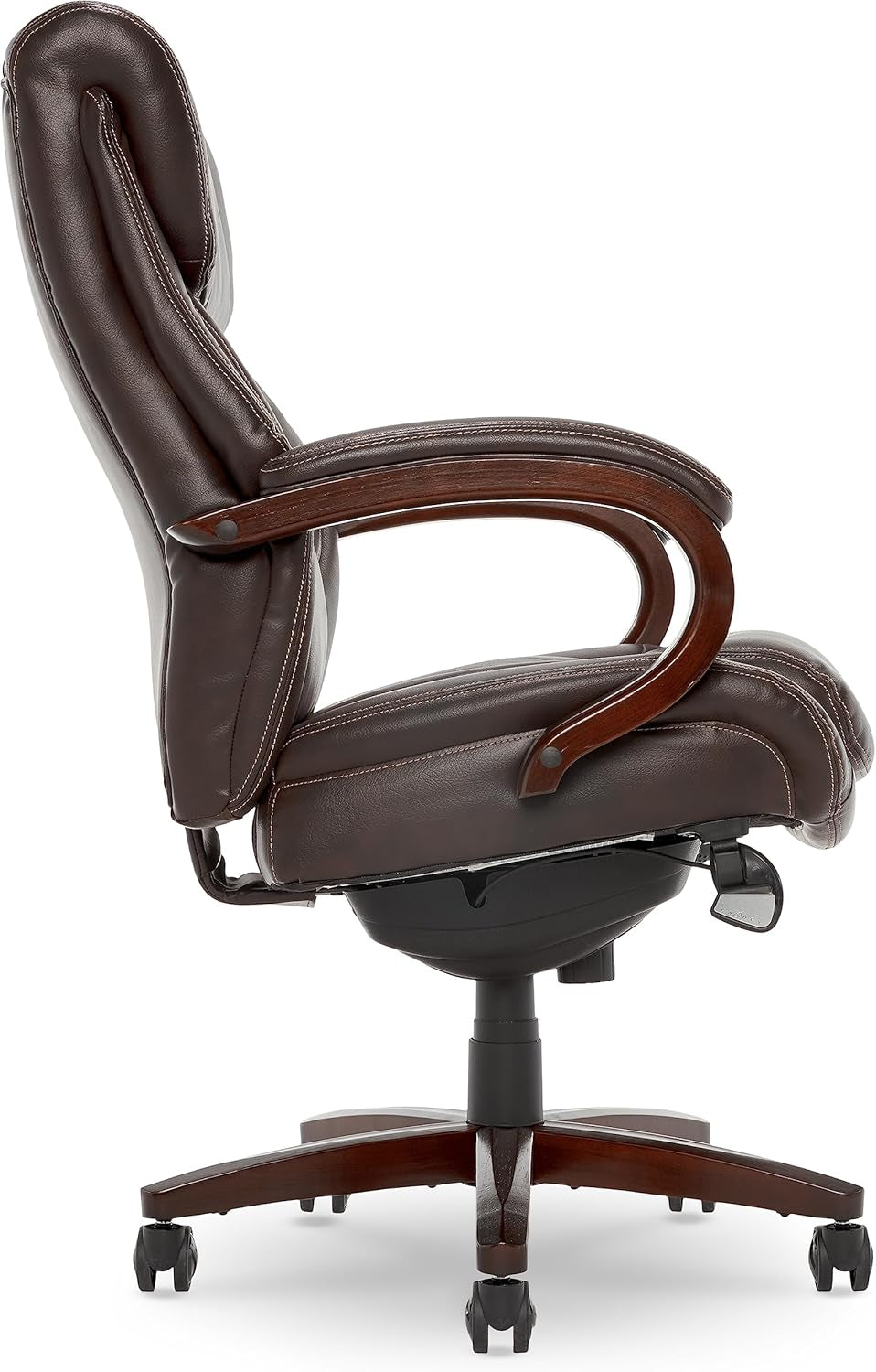 Lazyboy Bellamy Executive Office Chair with Memory Foam Cushions, Solid Wood