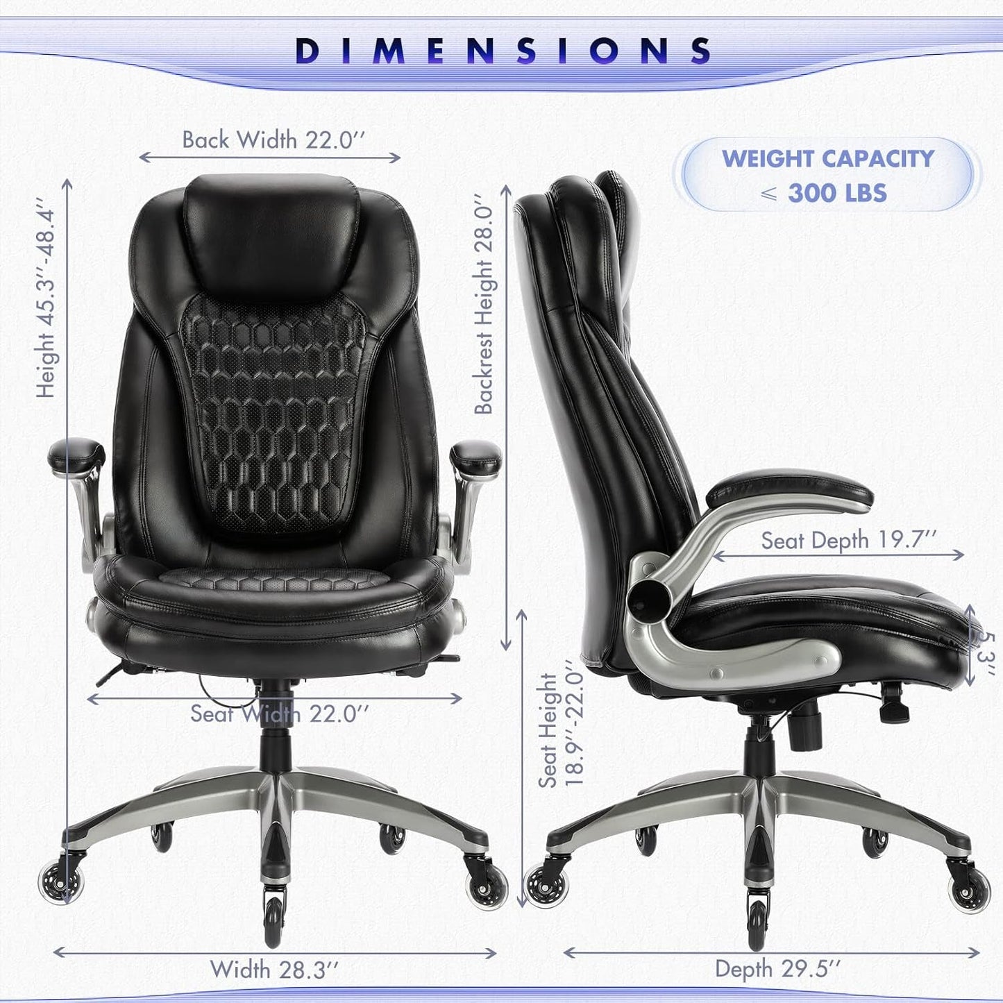 COLAMY Executive Office Chair-Ergonomic Computer Desk Chair, High Back