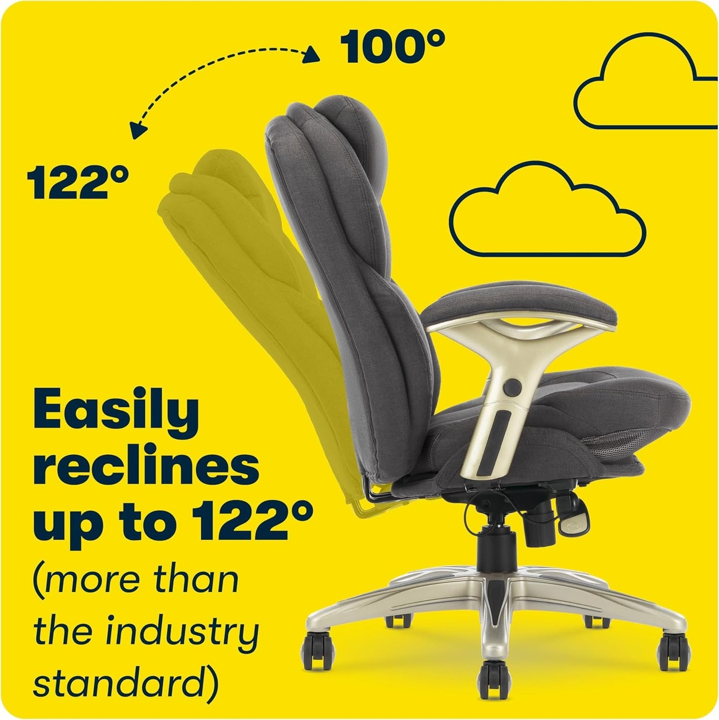 Serta Claremont Ergonomic Executive Office Chair with Back in Motion