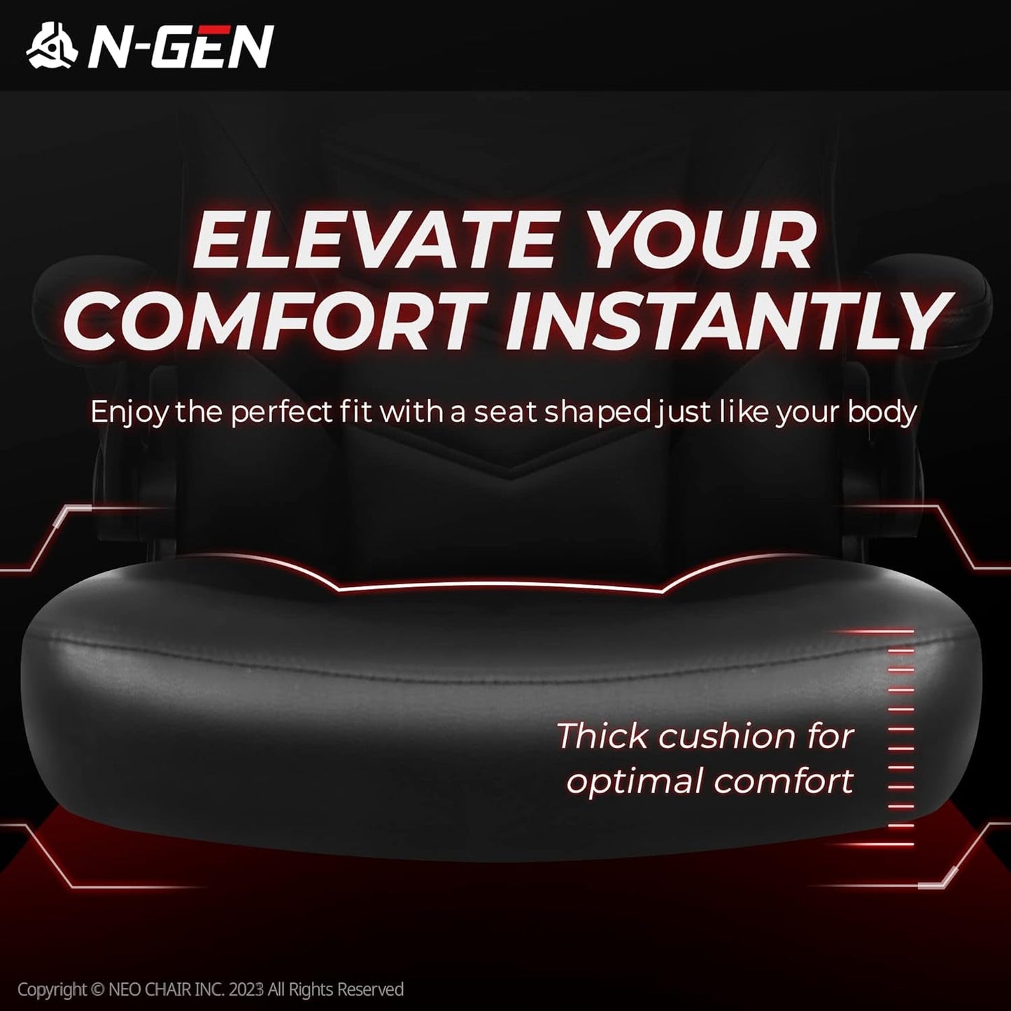 N-GEN Video Gaming Computer Chair Ergonomic Office Chair Desk Chair