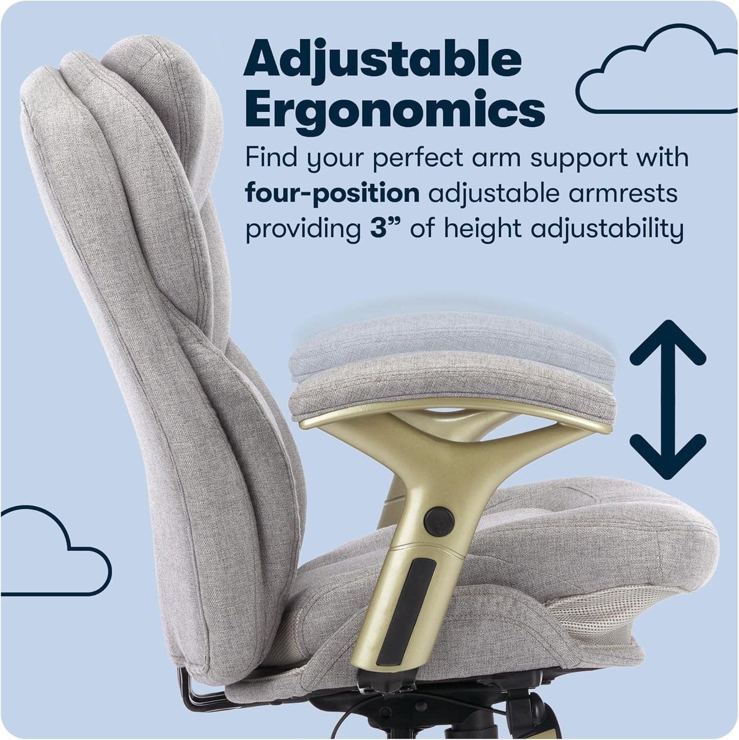 Ergonomic Executive Office Chair Motion Technology Adjustable Mid Back