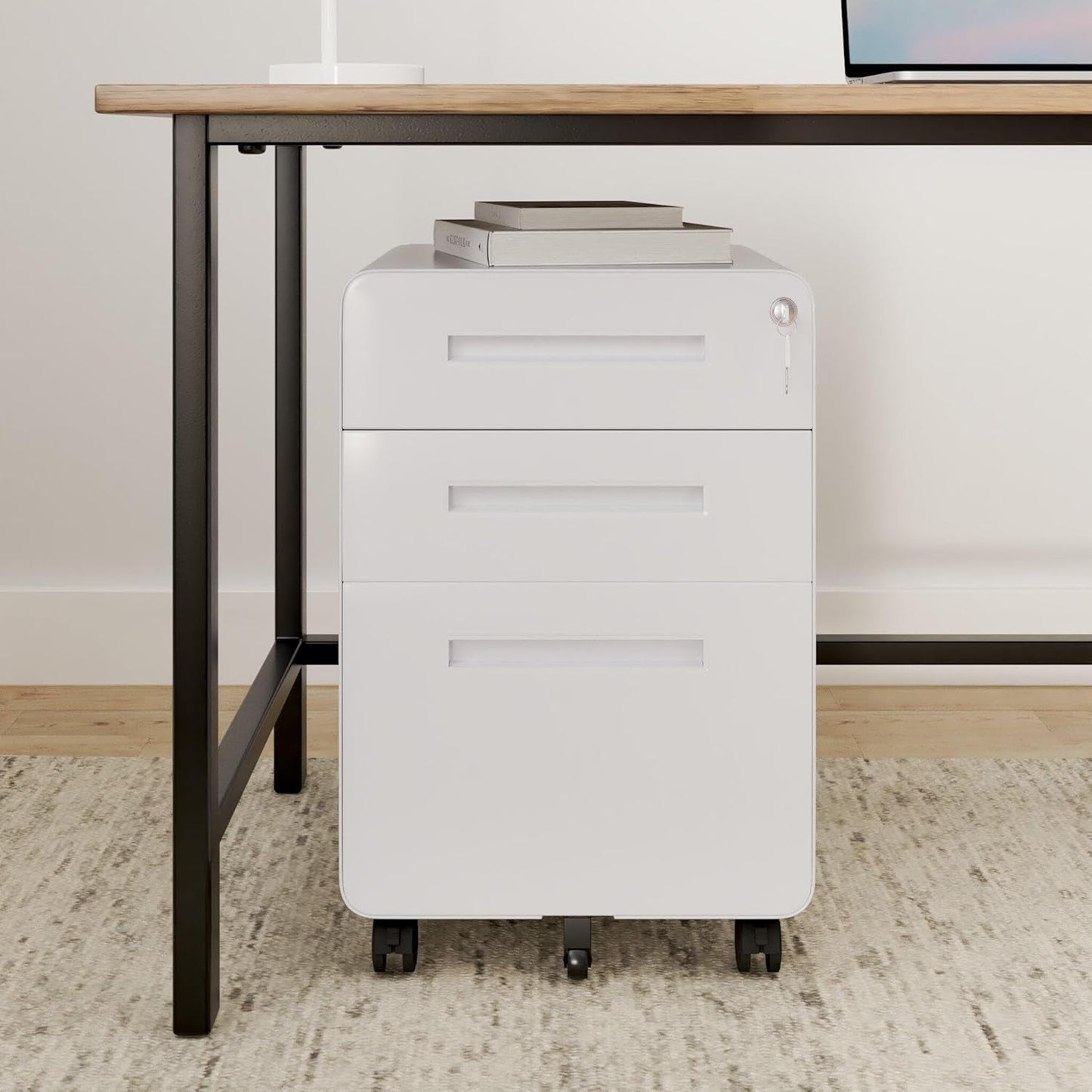 Mobile File Cabinet for Home Office 3 Drawer File Cabinet under Desk