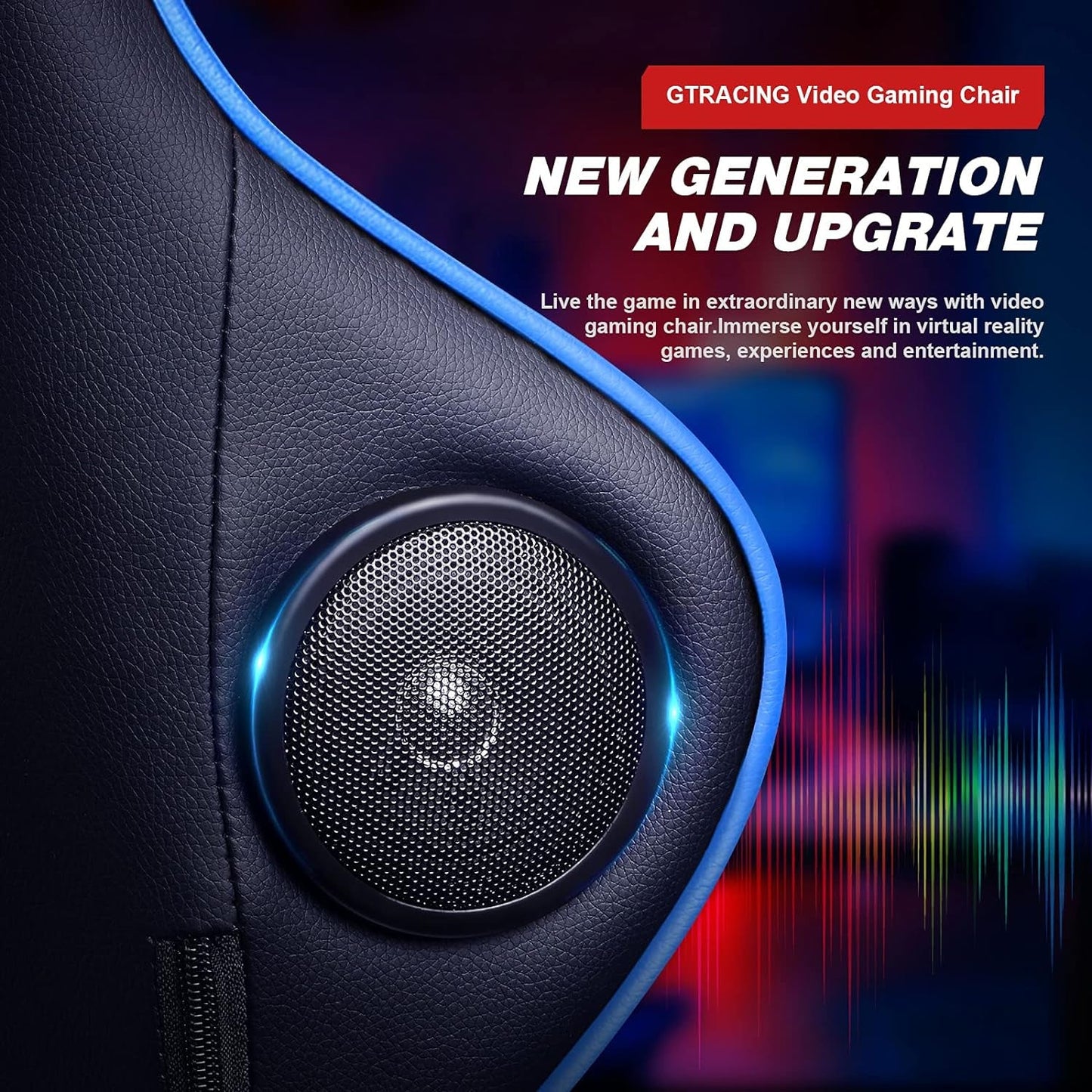 GTRAcing Gaming Chair with Bluetooth Speakers