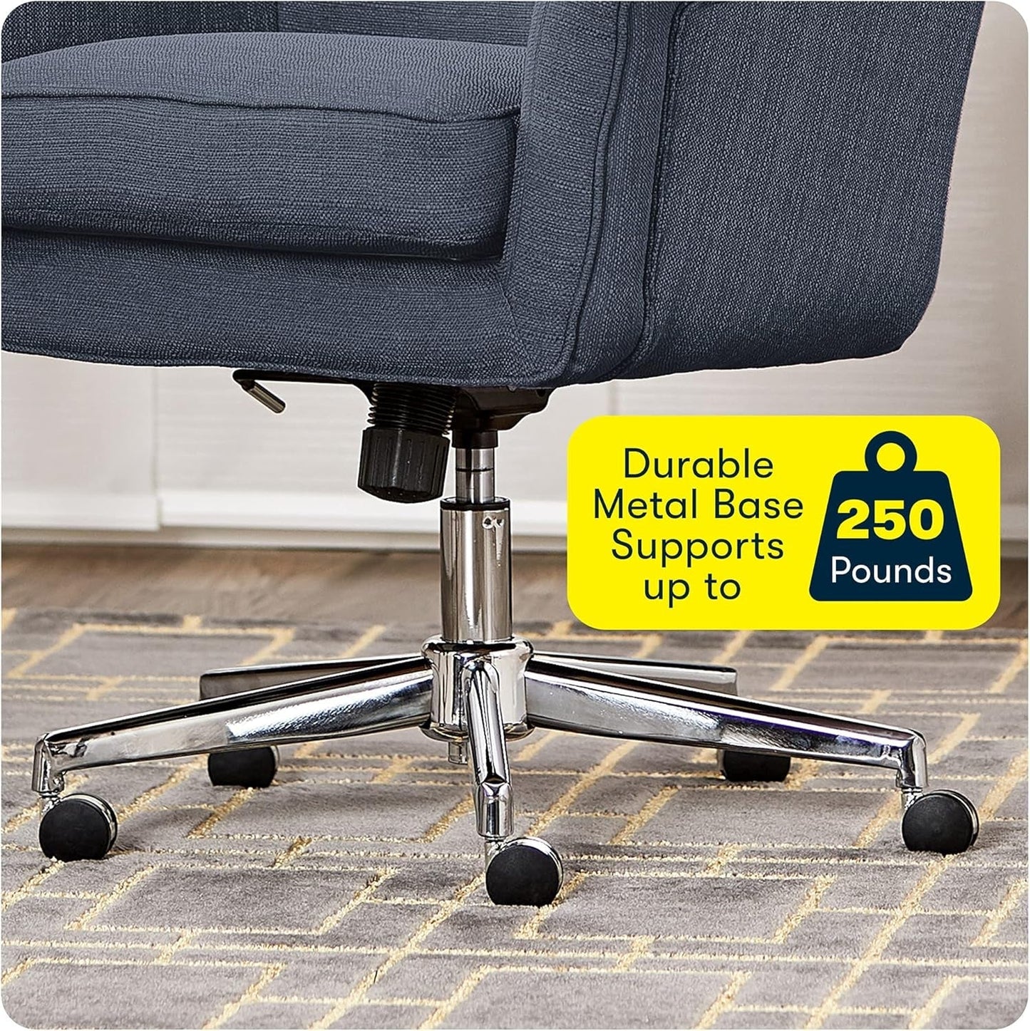 Serta Desk Chair with Button Tufted Mid-Back, Memory