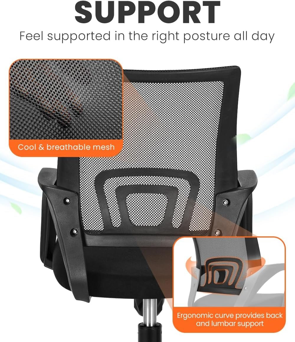 Office Chair Computer Desk Chair Gaming Ergonomic Mid Back Cushion