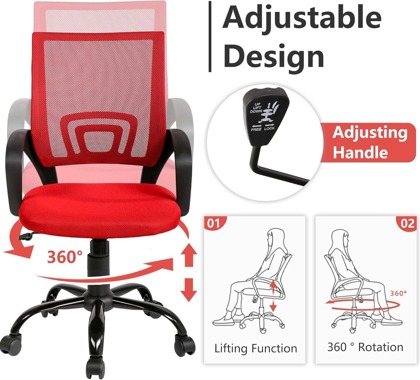 Office Chair Computer Chair Ergonomic Cheap Desk Chair Adjustable