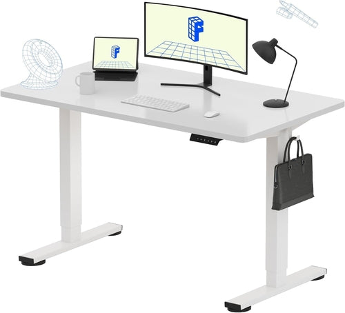 EN1 Whole-Piece White Standing Desk 48 X 24 Inches Desk Board Electric