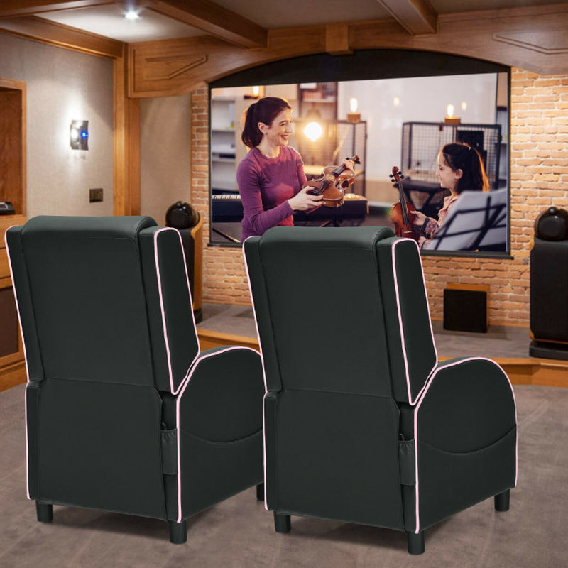 6YMAX Massage Gaming Recliner Chair with Headrest and Adjustable Backrest