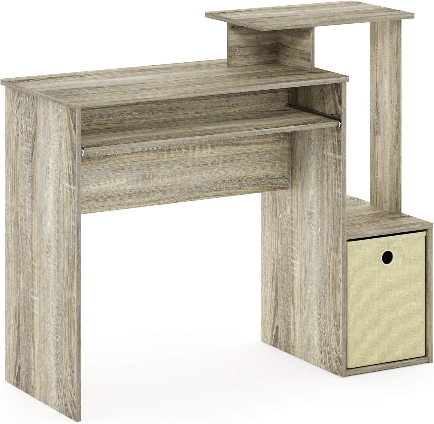 Econ Multipurpose Home Office Computer Writing Desk, Sonoma Oak/Ivory