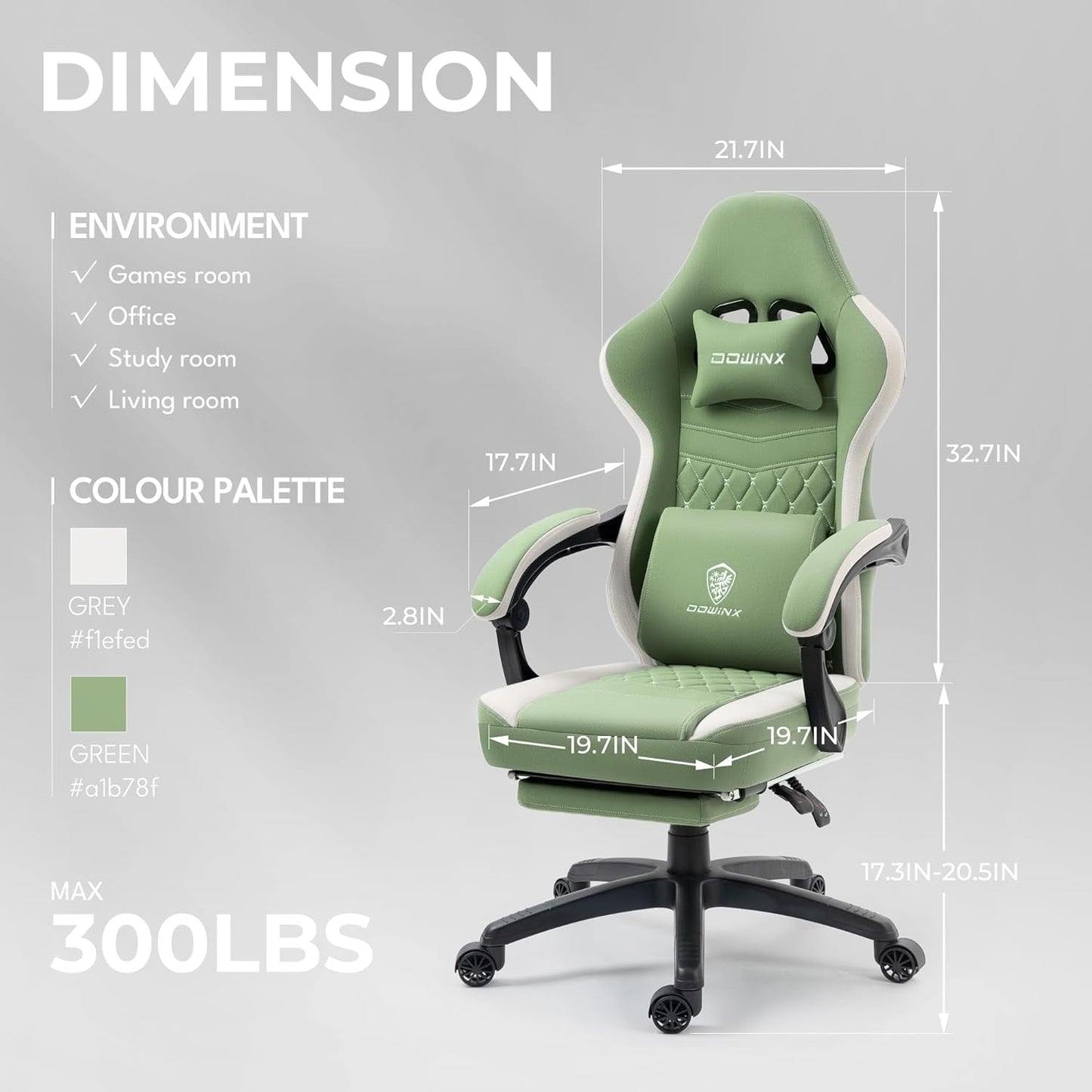 DOWINX Gaming Chair with Pocket Spring