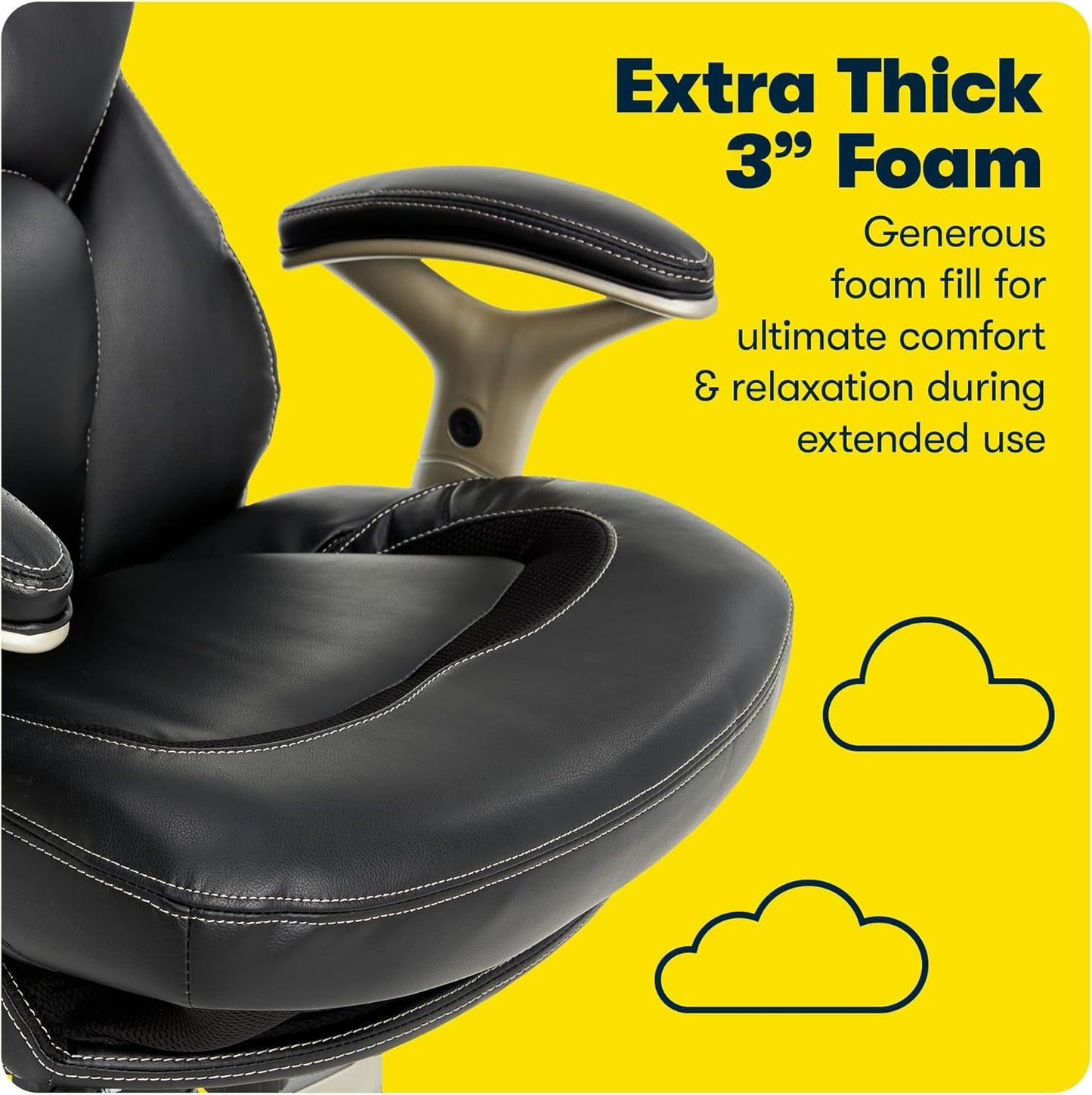 Serta Claremont Ergonomic Executive Office Chair with Back in Motion