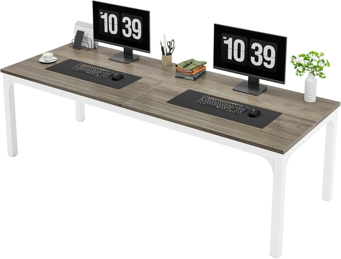 78.7 Inches Extra Long Computer Desk 2 Person Desk, Double Long Desk,