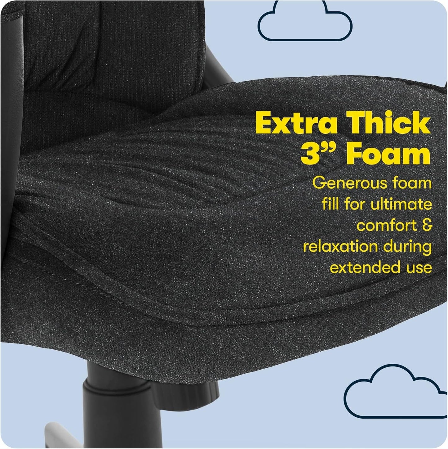 Serta Hannah Executive Home Office Desk Chair, Ergonomic Mid-Back with