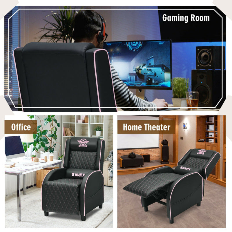 6YMAX Massage Gaming Recliner Chair with Headrest and Adjustable Backrest