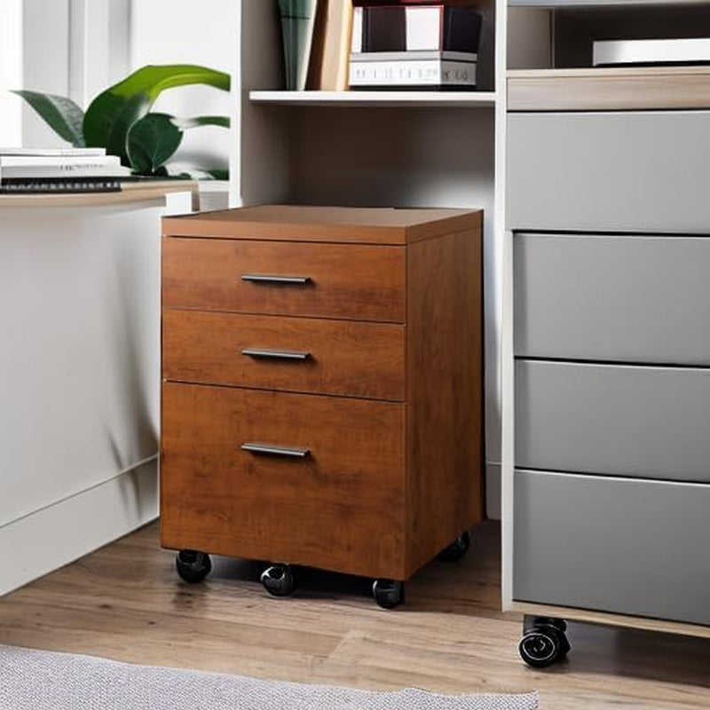 3 Drawer File Cabinet for Home Office, Wood under Desk Filing Cabinet,