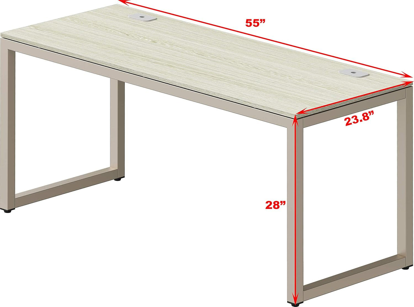 Home Office 55-Inch Large Computer Desk, Maple