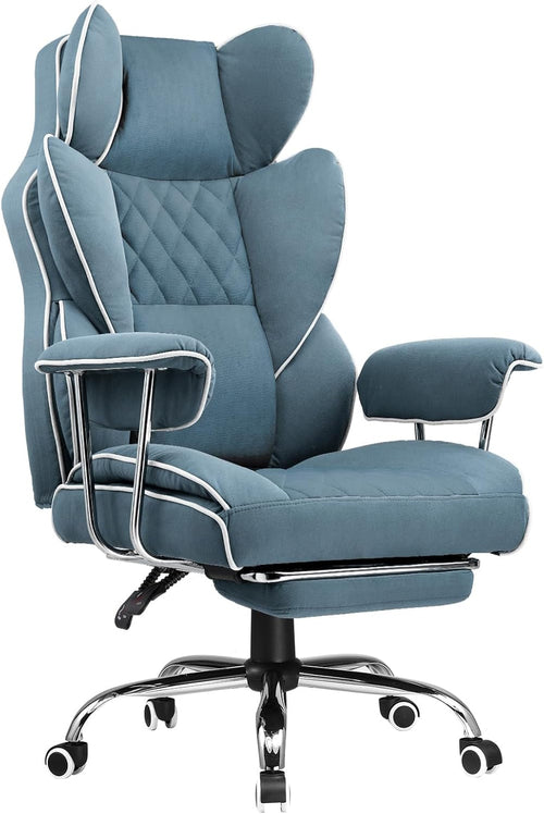 Big and Tall Gaming Chair with Pocket Spring Lumbar Support, Ergonomic