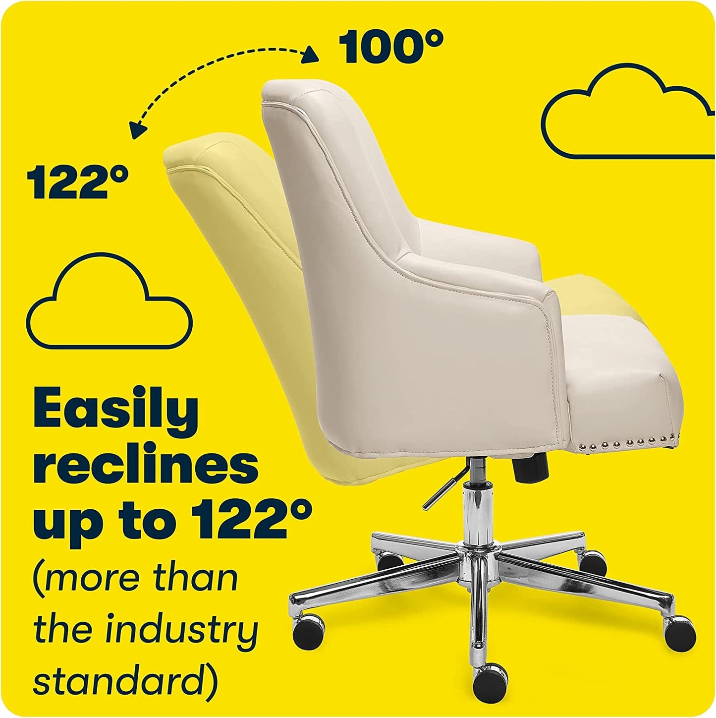 Serta Memory Foam Office Chair with Adjustable Height
