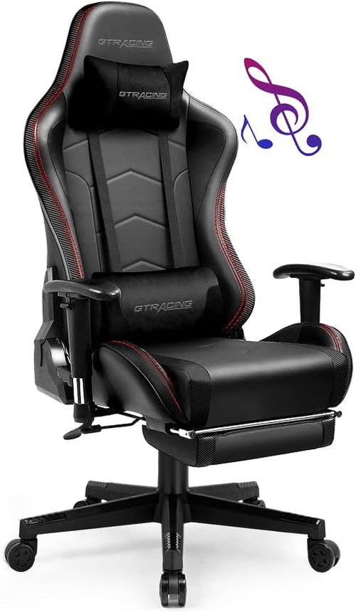 GTRacing Gaming Chair with Footrest and Speakers