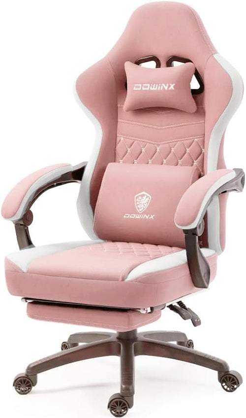 DOWINX Gaming Chair Breathable Fabric Computer Chair with Pocket Spring