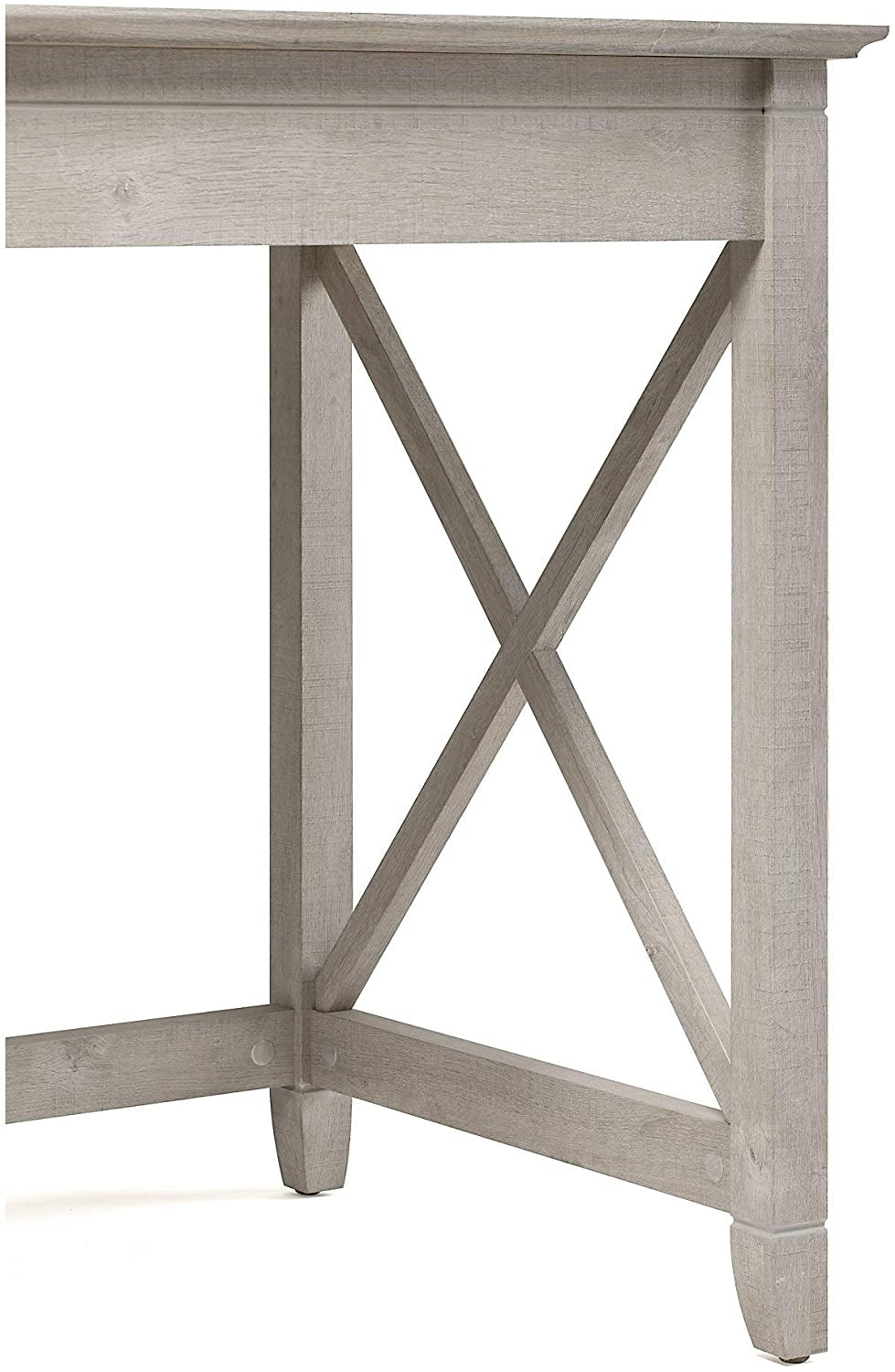 Bush Key West Washed Gray L-Shaped Desk W/ File Cabinet