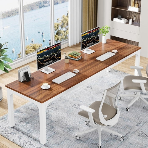 78.7 Inches Extra Long Computer Desk 2 Person Desk, Double Long Desk,