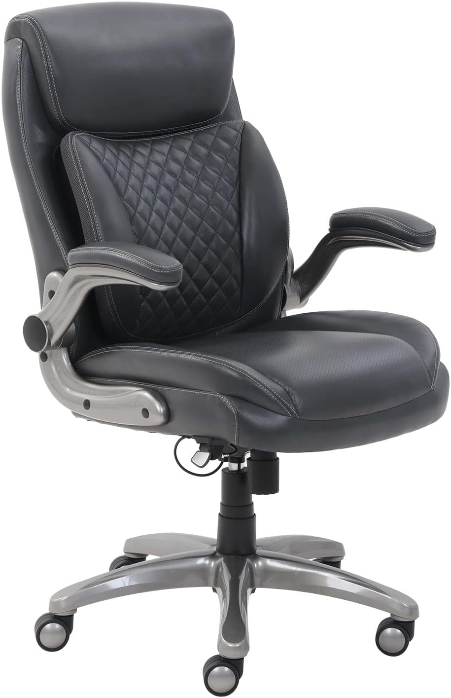 Ergonomic Desk Office Chair, Flip-Up Armrests, Adjustable Height, Grey