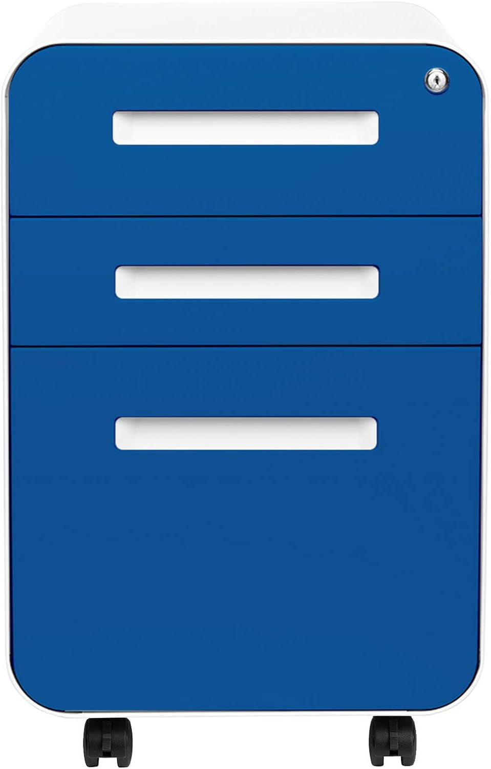 Stockpile 3 Drawer File Cabinet with Lock - under Office Desk Metal