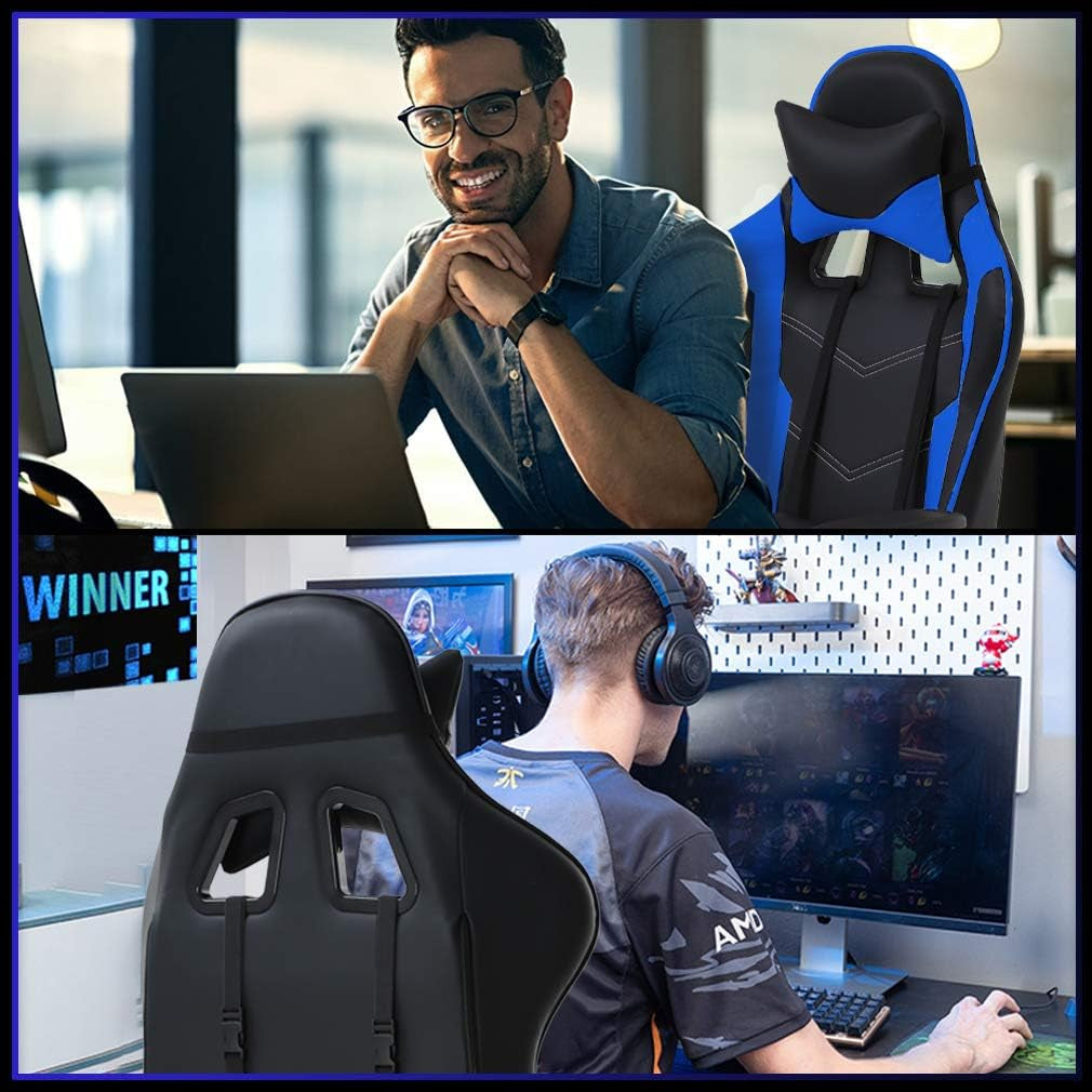 Gaming Chair with Footrest,Ergonomic Office Chair,Adjustable Swivel