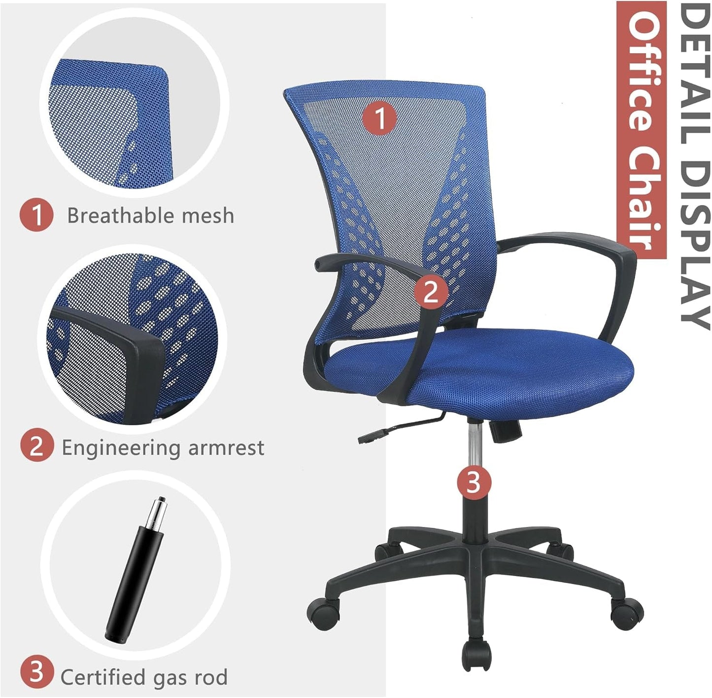 Office Computer Gaming Chair Ergonomic Mesh Desk Chair Adjustable