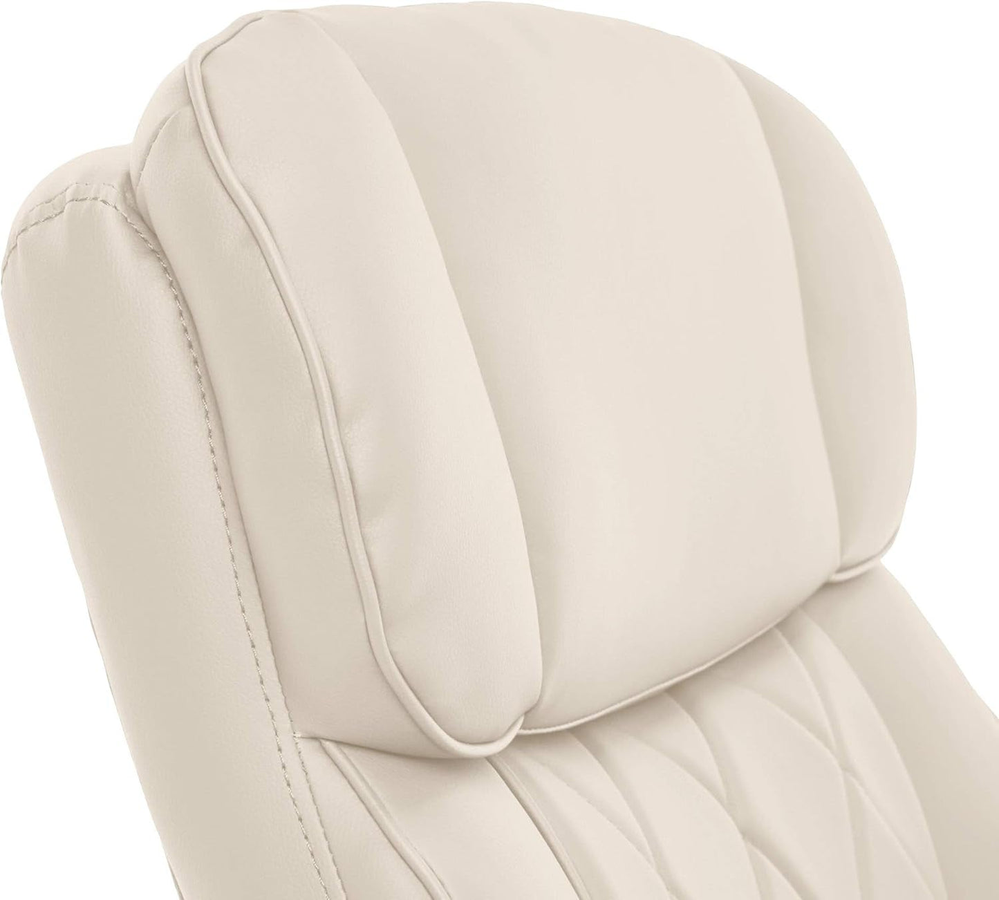 Lazyboy Sutherland Quilted Leather Executive Office Chair with Padded Arms,