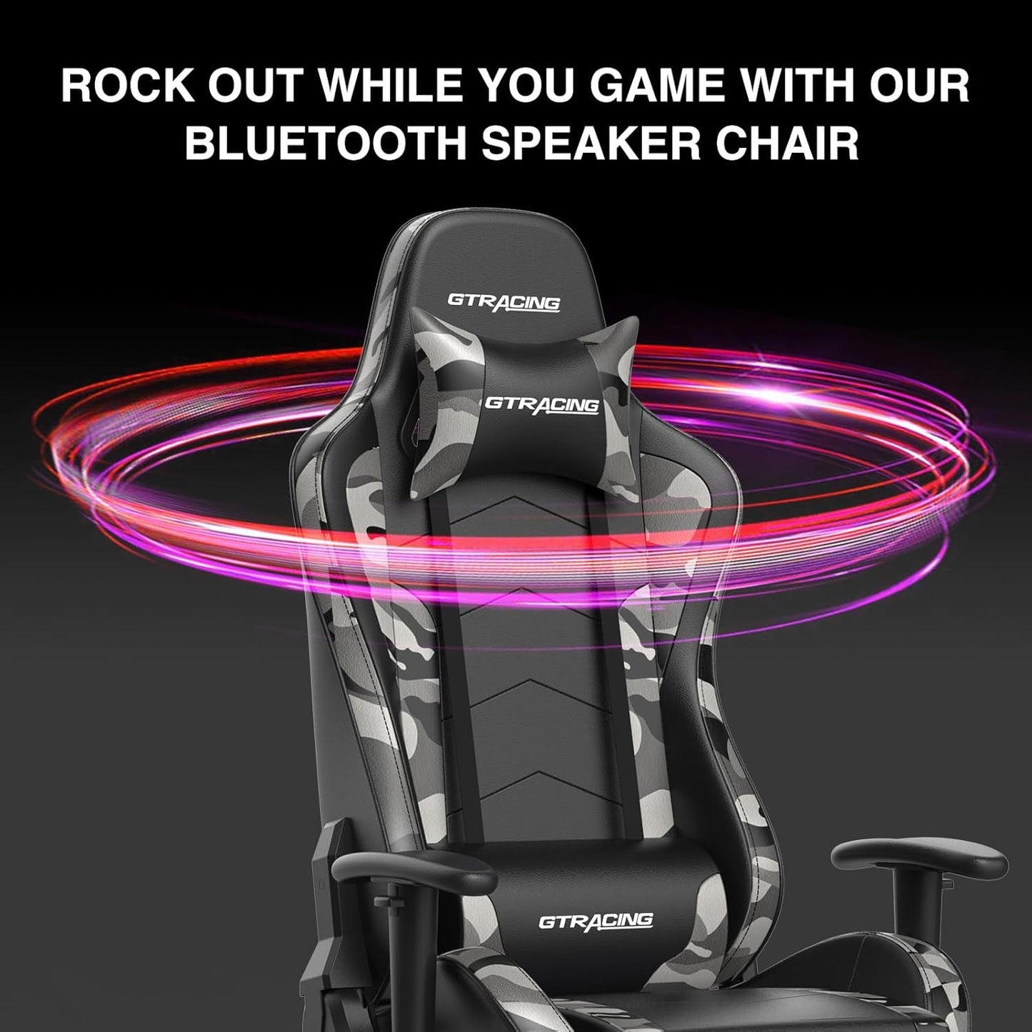 GTRAcing Gaming Chair with Bluetooth Speakers