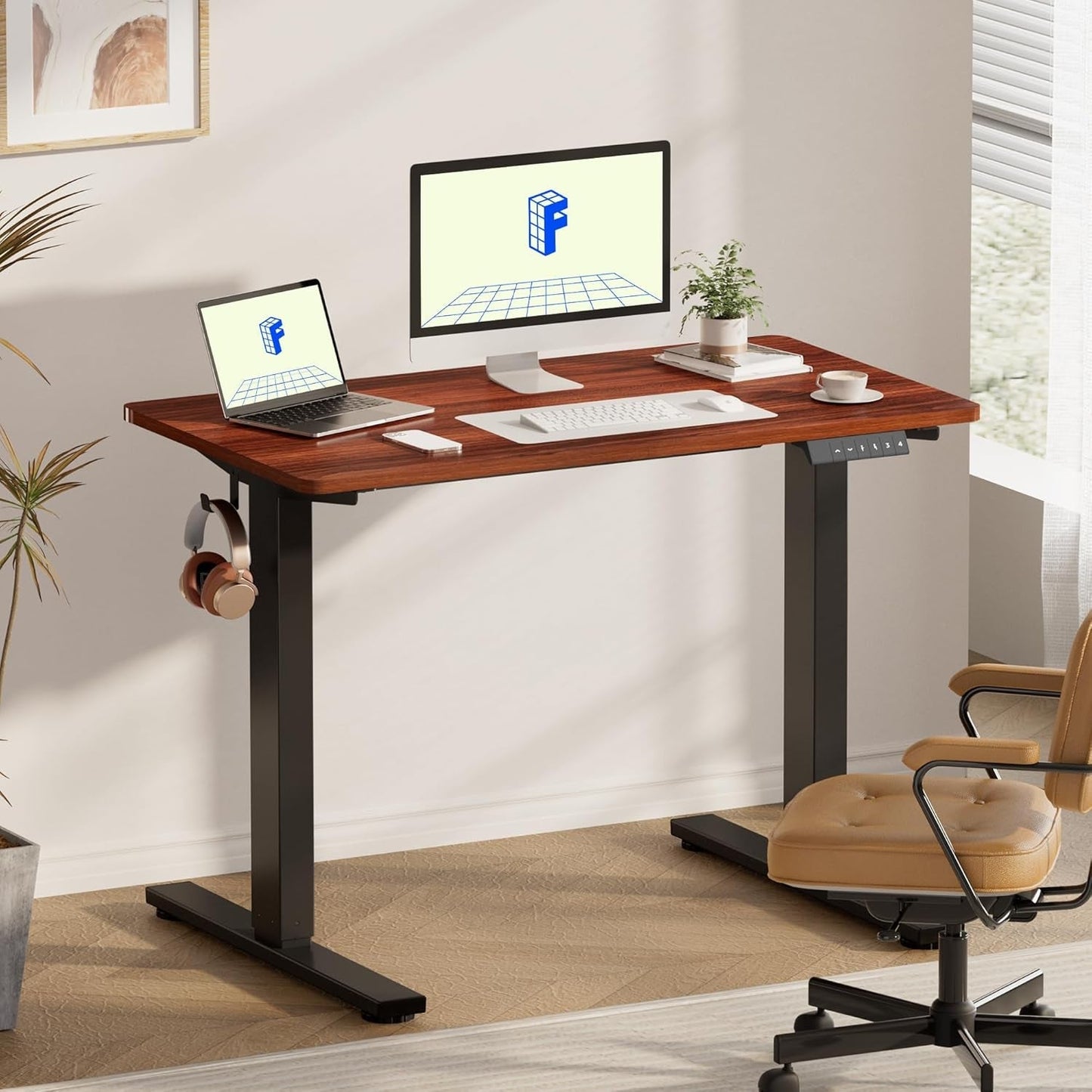 EN1 Whole-Piece Standing Desk 48 X 24 Inches Height Adjustable Desk,