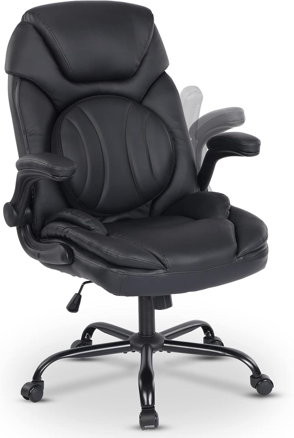 Ergonomic Executive Office Chairs with Lumbar Support, PU Leather Home
