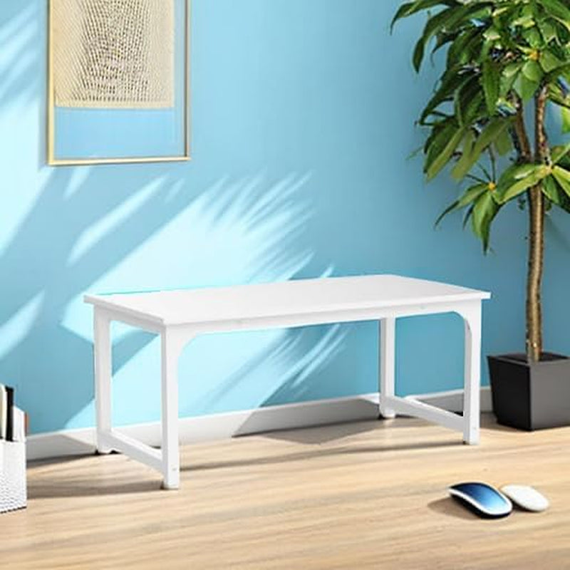 Large White Executive Office Desk 63 Inch