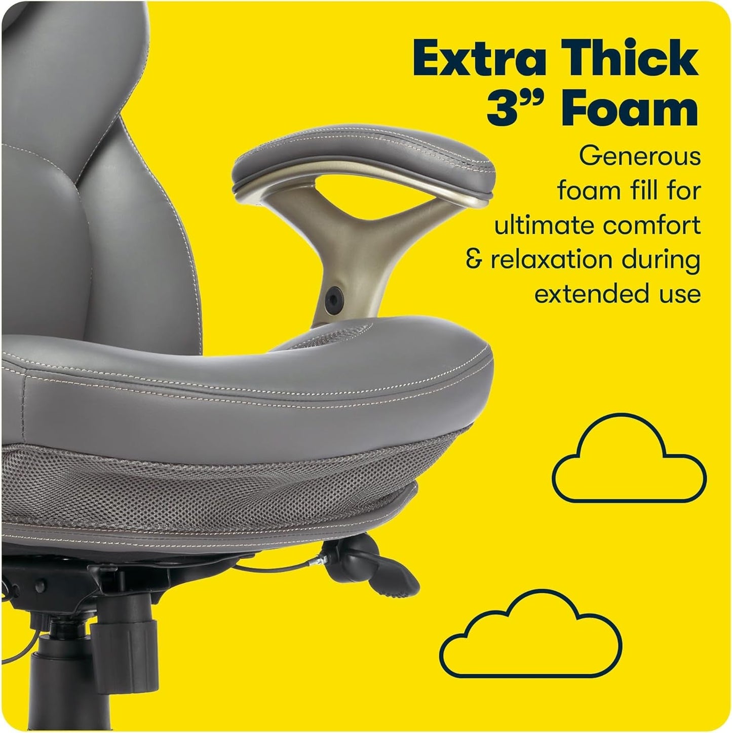 Serta Ergonomic Executive Office Chair Motion Technology Adjustable Mid Back