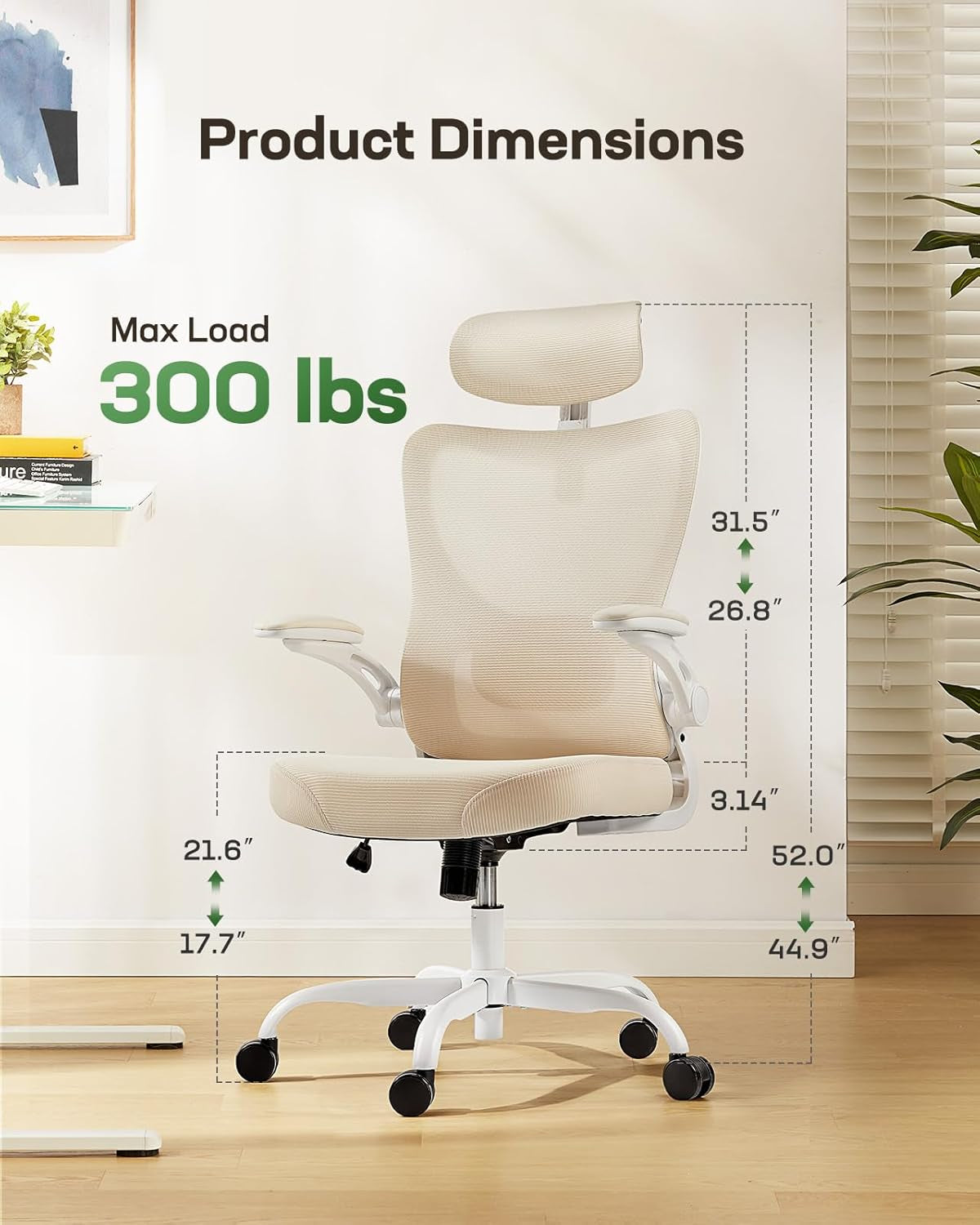 Ergonomic Office Chair: Office Computer Desk Chair with High Back Mesh