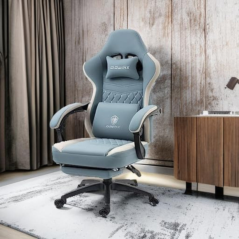 DOWINX Gaming Chair Breathable Fabric Computer Chair with Pocket Spring