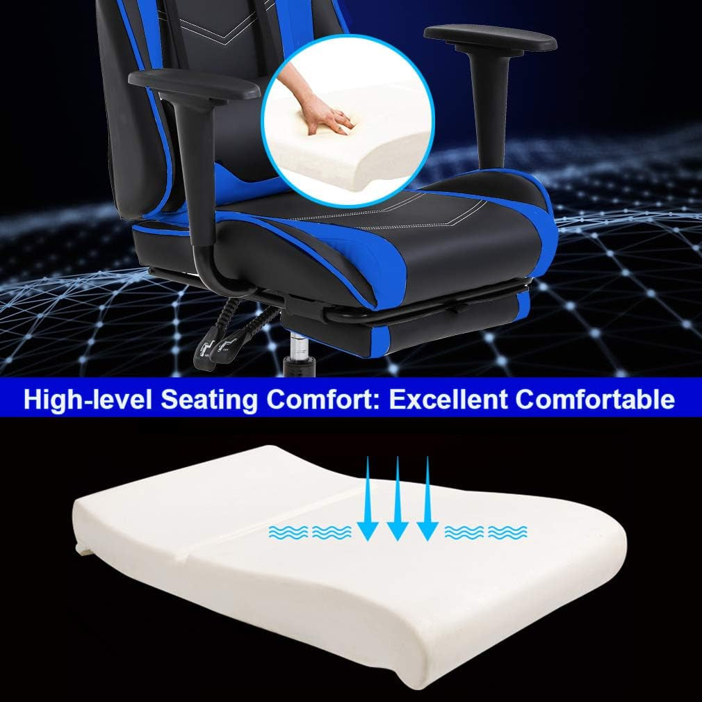 Gaming Chair with Footrest,Ergonomic Office Chair,Adjustable Swivel