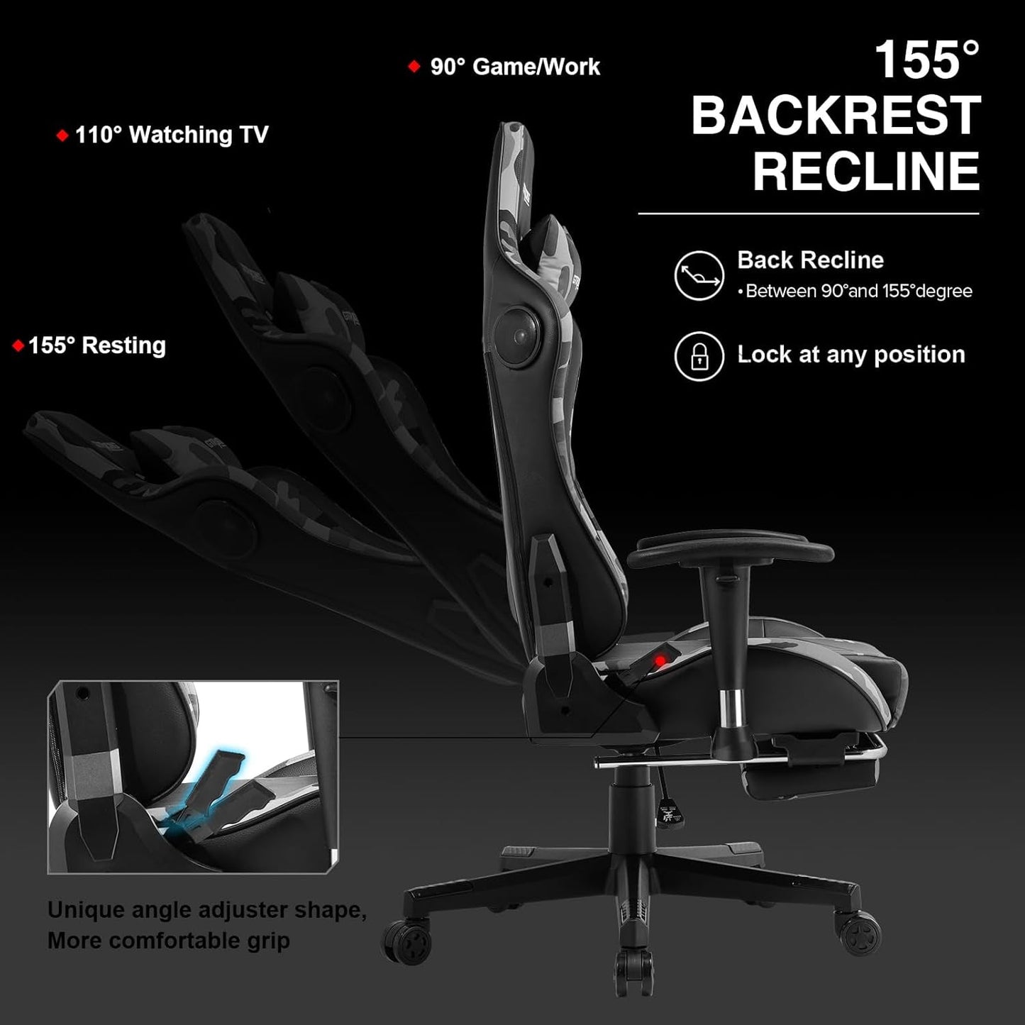 GTRAcing Gaming Chair with Bluetooth Speakers