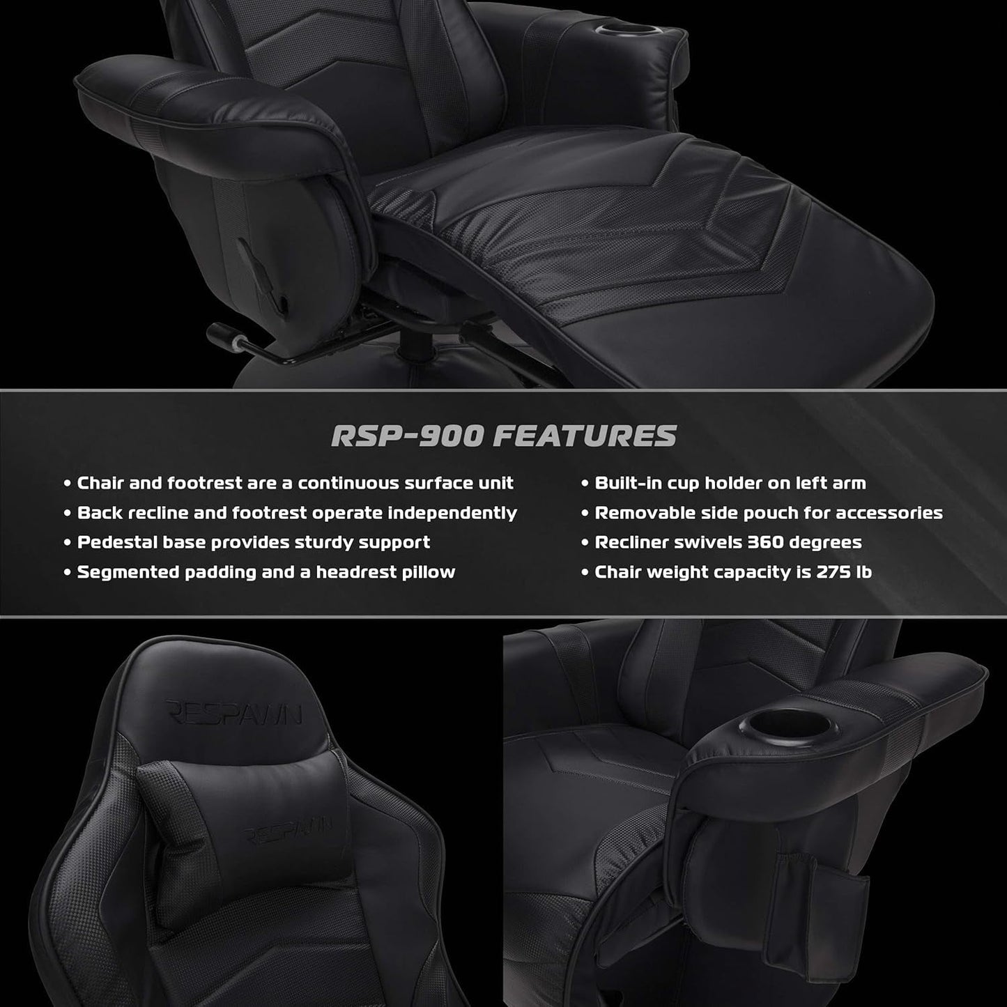 900 Gaming Recliner - Video Games Console Recliner Chair, Computer