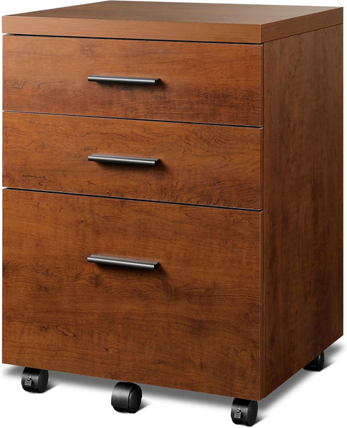 3 Drawer File Cabinet for Home Office, Wood under Desk Filing Cabinet,