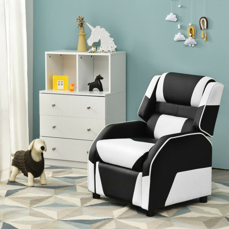 Kids Gaming Recliner with Headrest and Footrest