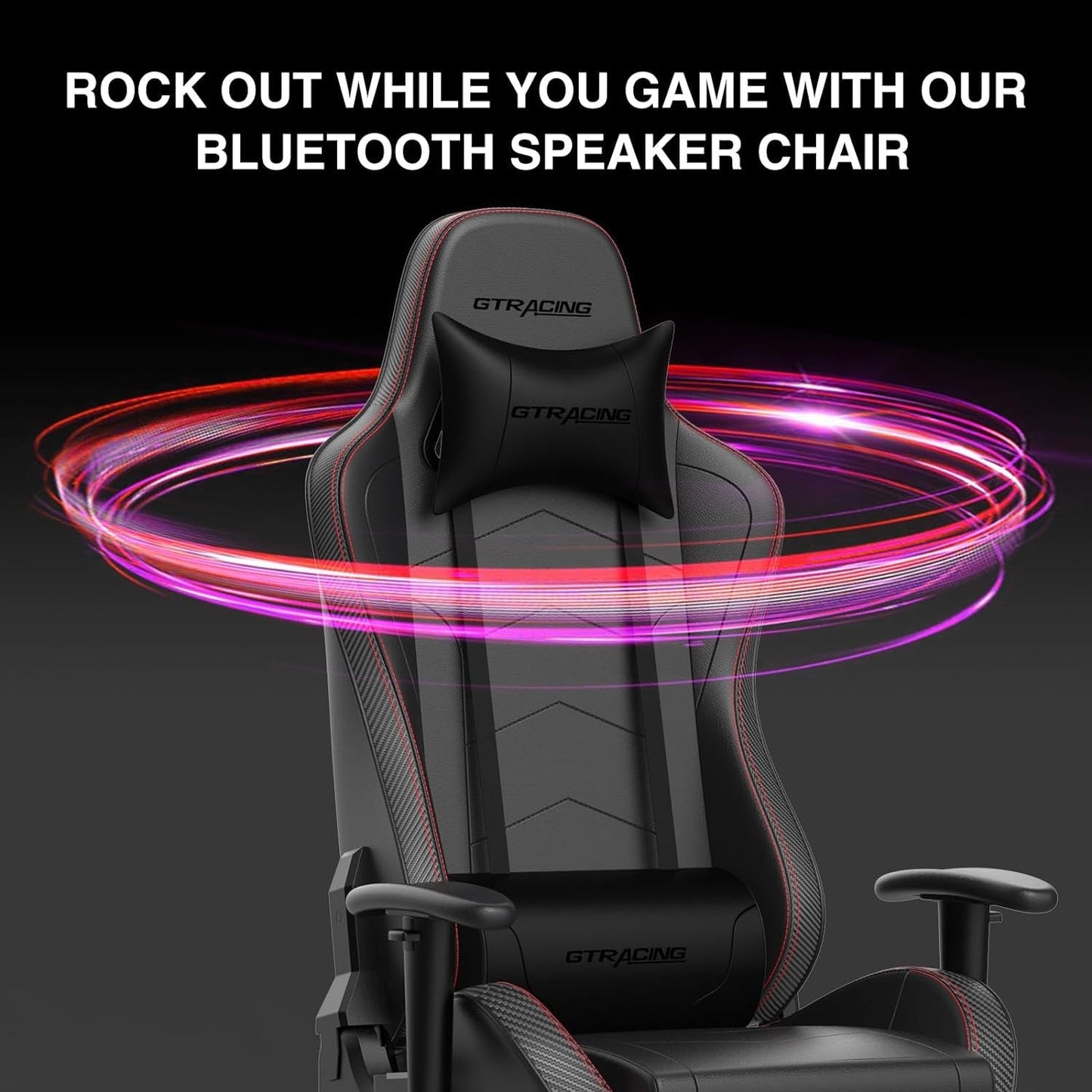 GTRacing Gaming Chair with Footrest and Speakers