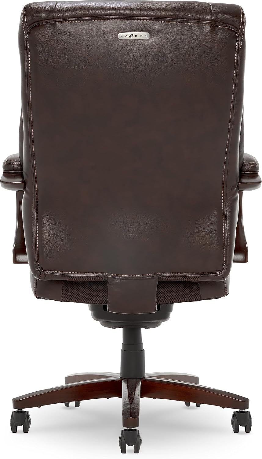Lazyboy Bellamy Executive Office Chair with Memory Foam Cushions, Solid Wood