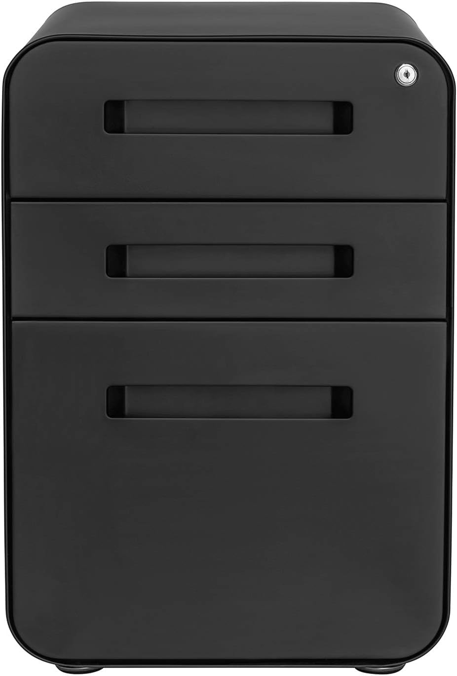 Stockpile 3 Drawer File Cabinet with Lock - under Office Desk Metal
