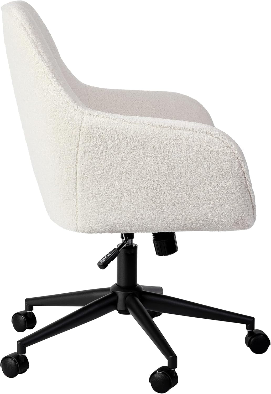 Rayna Swivel Task Chair with Flared Arms for Home Office in White