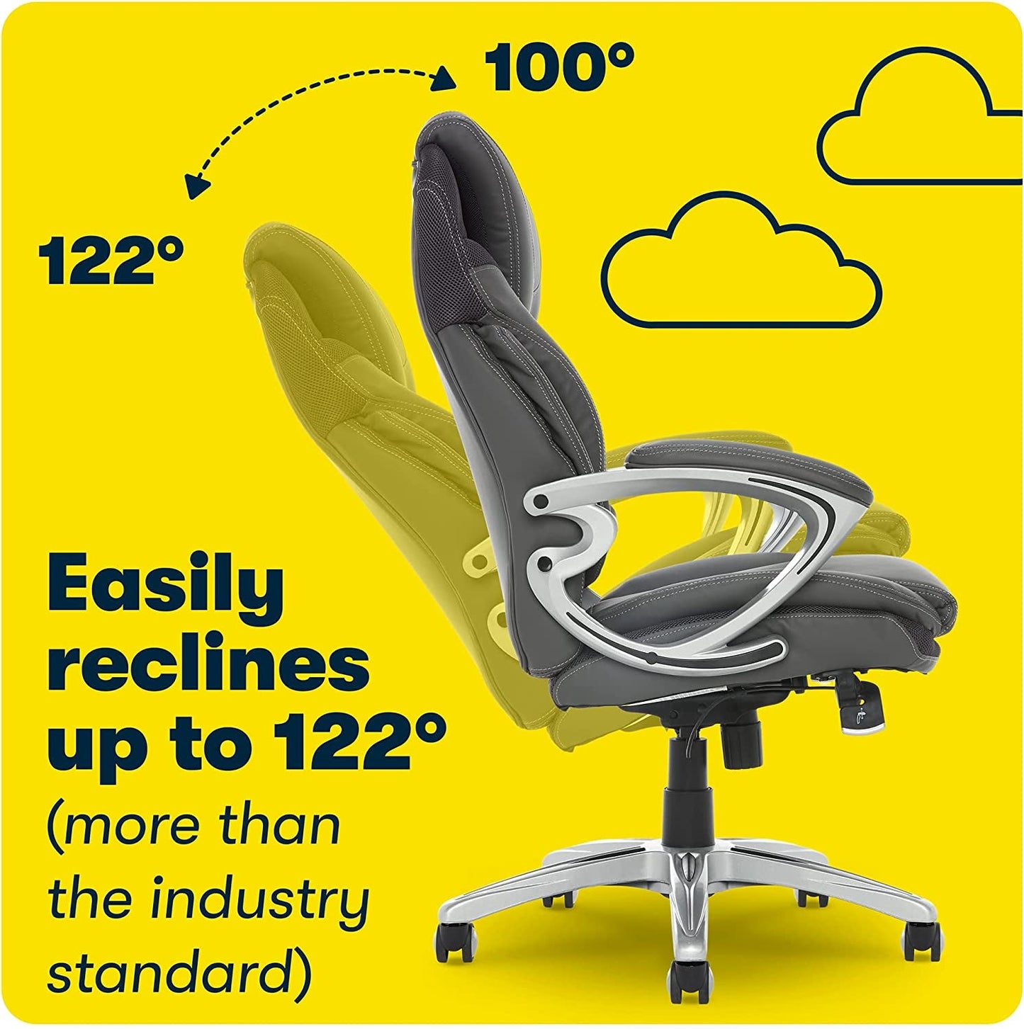 Serta Ergonomic High-Back Executive Chair for Health and Wellness